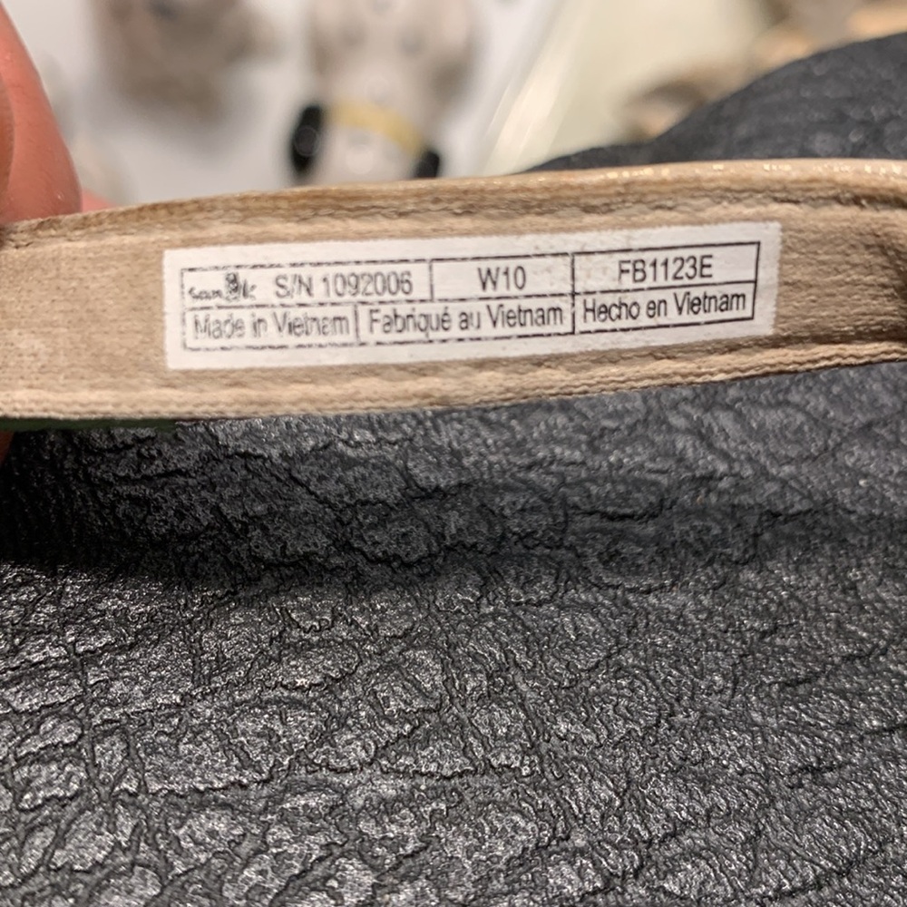 Sanuk Black and gold Sandals with Textured Sole - Picture 7 of 7